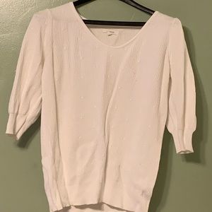 Maurices white puff sleeve sweater size medium